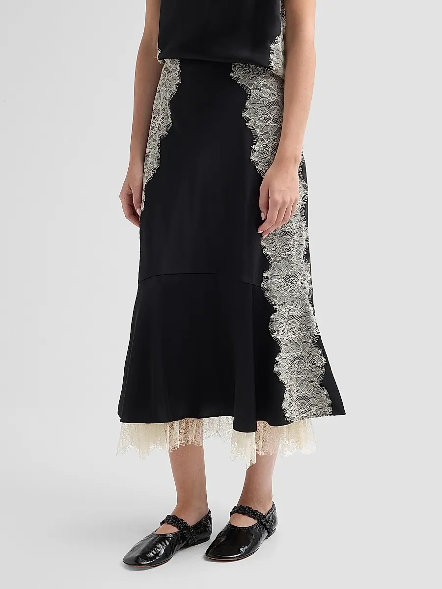 Cinq à Sept Women's Esme Satin Liore Midi Skirt | Thumbnail 4 Cinq à Sept Women's Esme Satin Liore Midi Skirt | Thumbnail 4