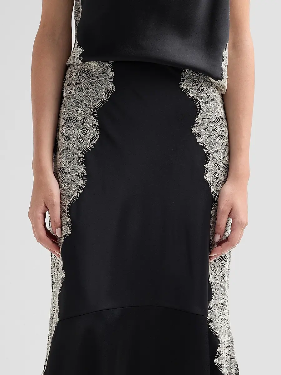 Cinq à Sept Women's Esme Satin Liore Midi Skirt | Thumbnail 5 Cinq à Sept Women's Esme Satin Liore Midi Skirt | Thumbnail 5