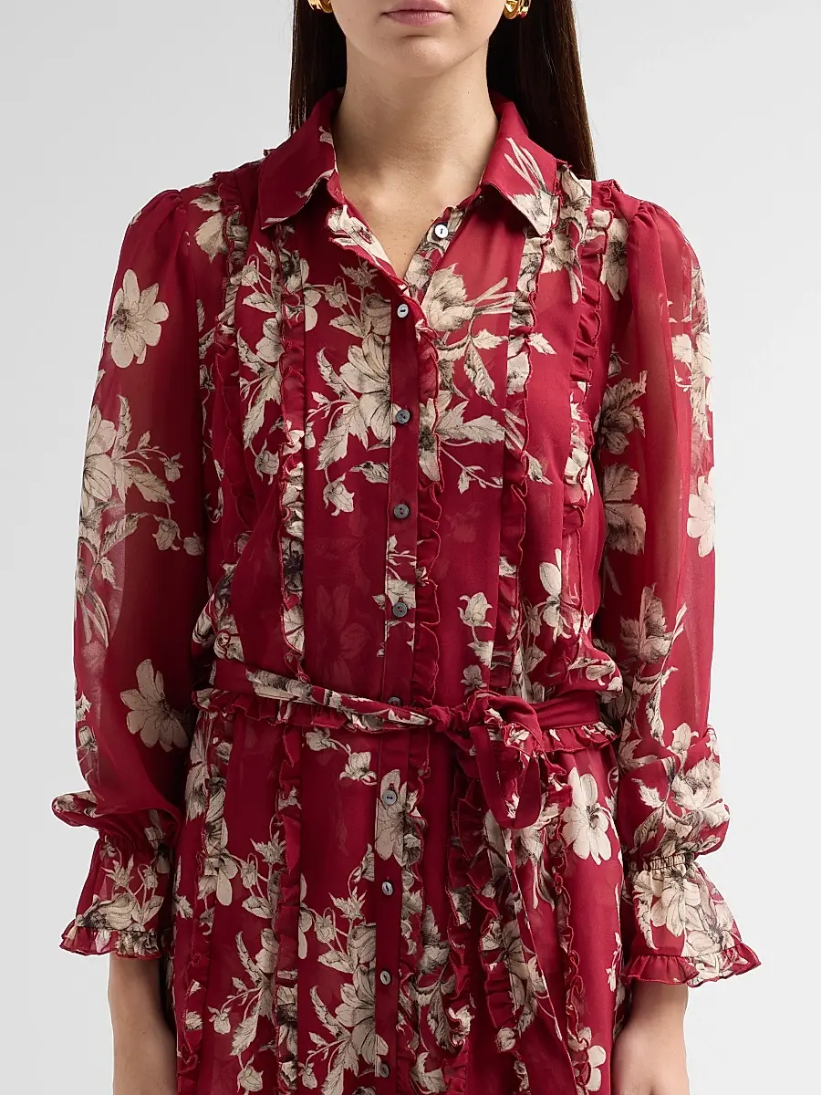 Cinq à Sept Women's Handsketched Floral Estelle Mini Dress | Thumbnail 5 Cinq à Sept Women's Handsketched Floral Estelle Mini Dress | Thumbnail 5