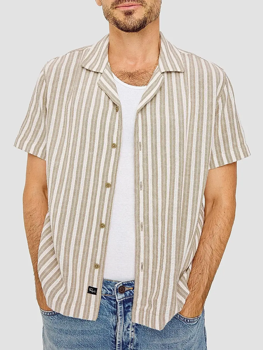 RAILS Men's Fielder Striped Cotton-Blend Camp Shirt | Thumbnail 3 RAILS Men's Fielder Striped Cotton-Blend Camp Shirt | Thumbnail 3