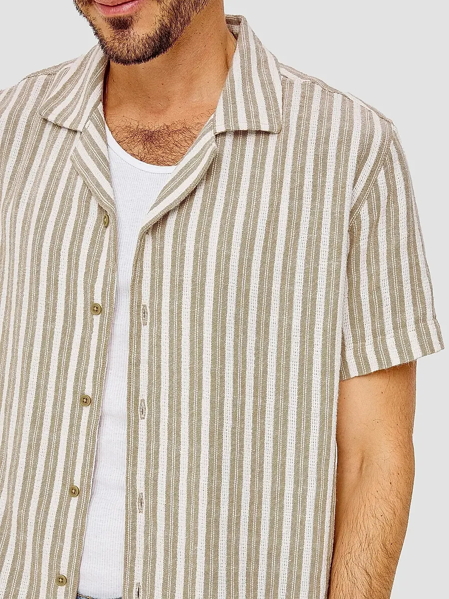 RAILS Men's Fielder Striped Cotton-Blend Camp Shirt | Thumbnail 5 RAILS Men's Fielder Striped Cotton-Blend Camp Shirt | Thumbnail 5