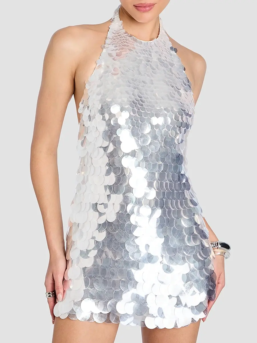 Retrofête Women's Bondera Sequin Halter Minidress | Thumbnail 5 Retrofête Women's Bondera Sequin Halter Minidress | Thumbnail 5