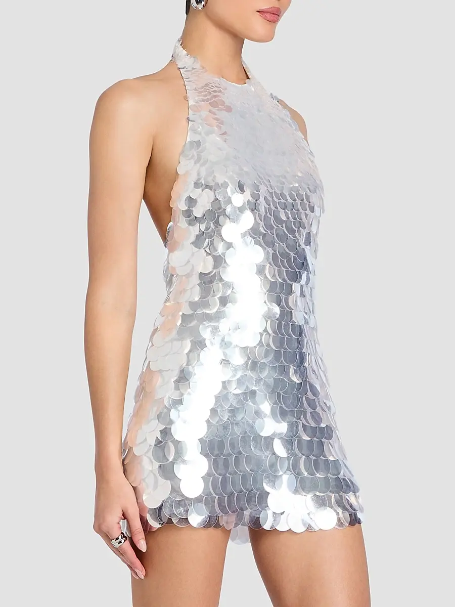 Retrofête Women's Bondera Sequin Halter Minidress | Thumbnail 7 Retrofête Women's Bondera Sequin Halter Minidress | Thumbnail 7