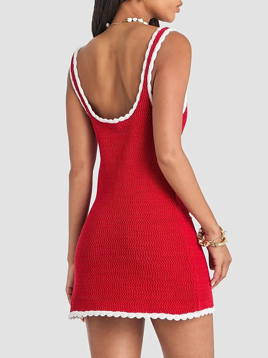 SEROYA Women's Brianna Two-Tone Knit Mini Dress | Thumbnail 3 SEROYA Women's Brianna Two-Tone Knit Mini Dress | Thumbnail 3