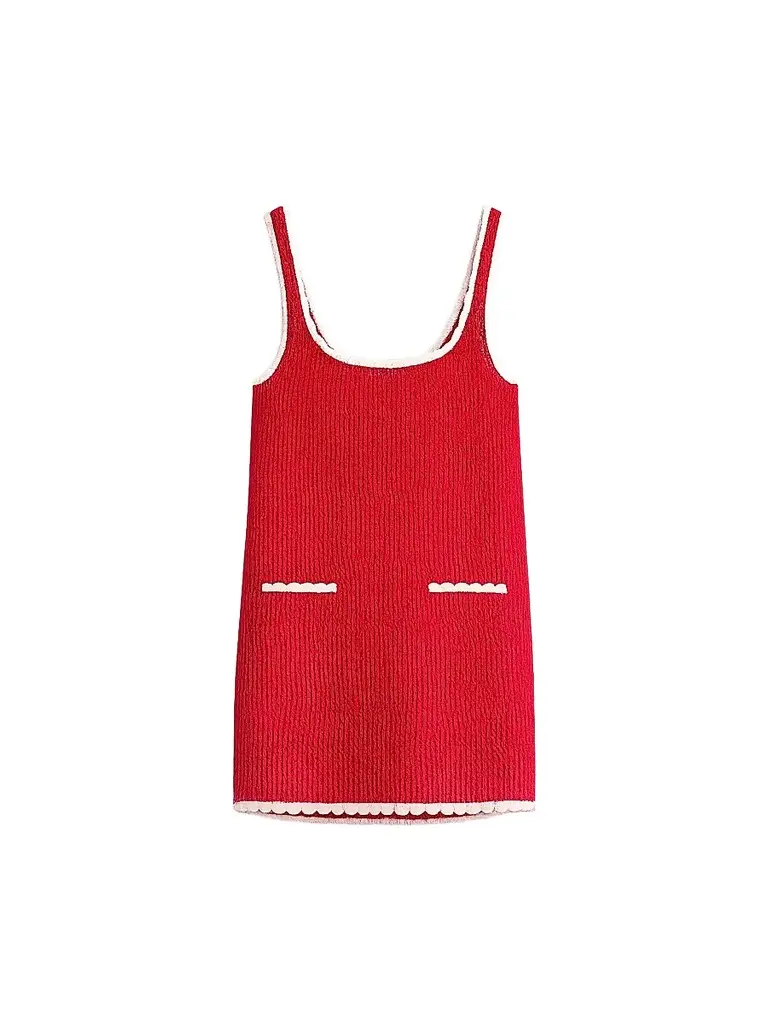 SEROYA Women's Brianna Two-Tone Knit Mini Dress - Derby Red Eggshell | Image 1 SEROYA Women's Brianna Two-Tone Knit Mini Dress - Derby Red Eggshell | Image 1