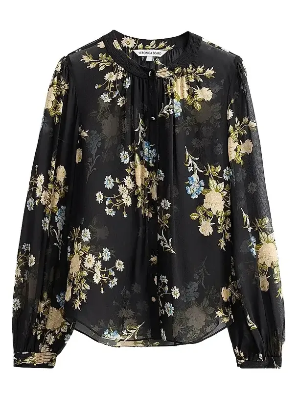 Women's Ashlynn Floral Silk Blouse Women's Ashlynn Floral Silk Blouse