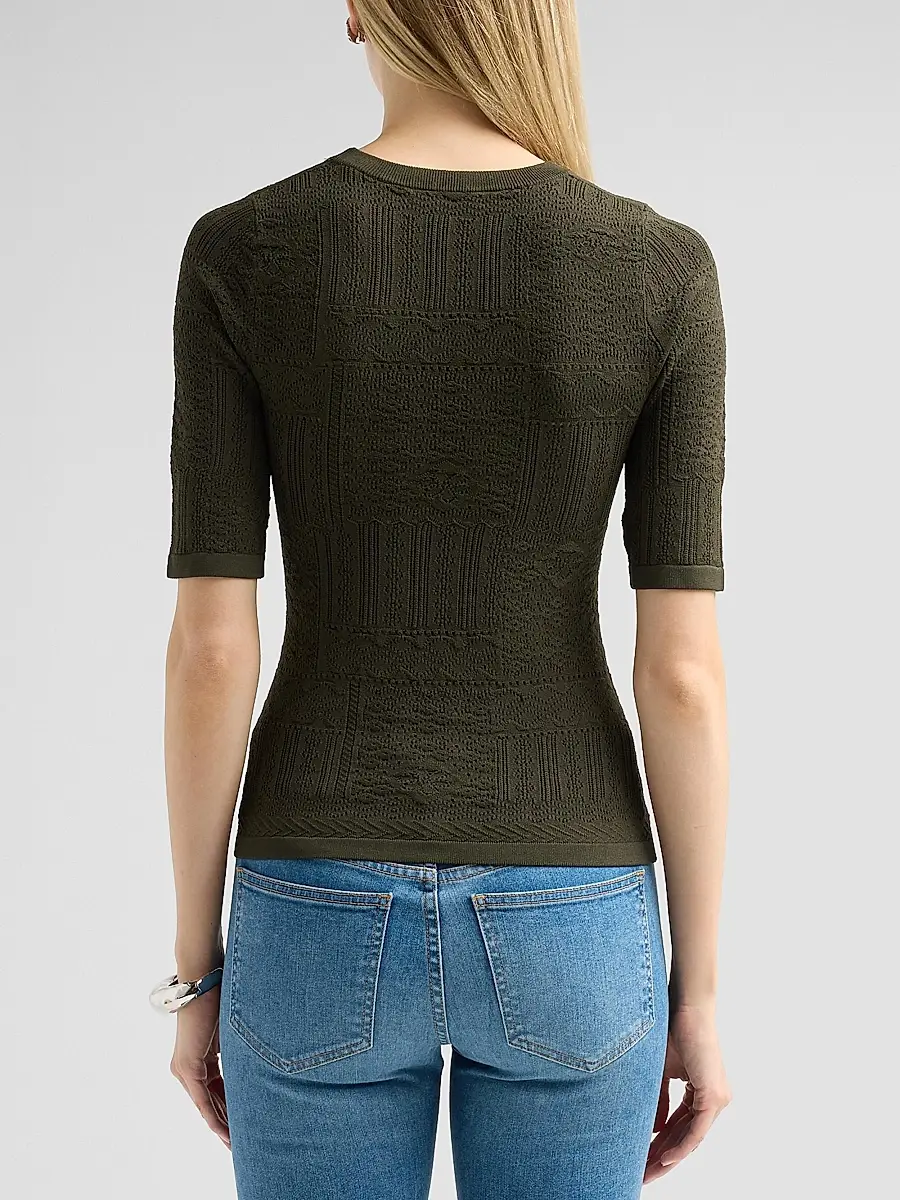 Veronica Beard Women's Garron Patchwork Sweater | Thumbnail 3 Veronica Beard Women's Garron Patchwork Sweater | Thumbnail 3