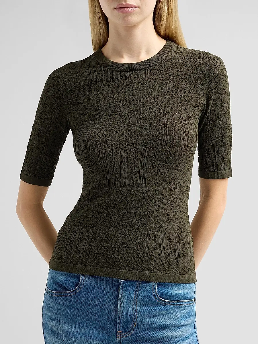 Veronica Beard Women's Garron Patchwork Sweater | Thumbnail 5 Veronica Beard Women's Garron Patchwork Sweater | Thumbnail 5