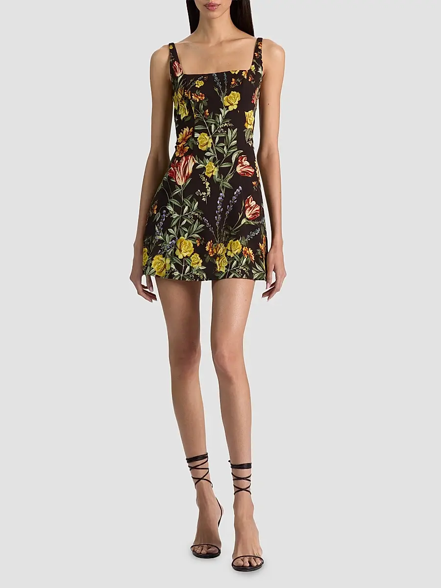 Alice + Olivia Women's Julia Floral Mini Dress | Thumbnail 2 Alice + Olivia Women's Julia Floral Mini Dress | Thumbnail 2