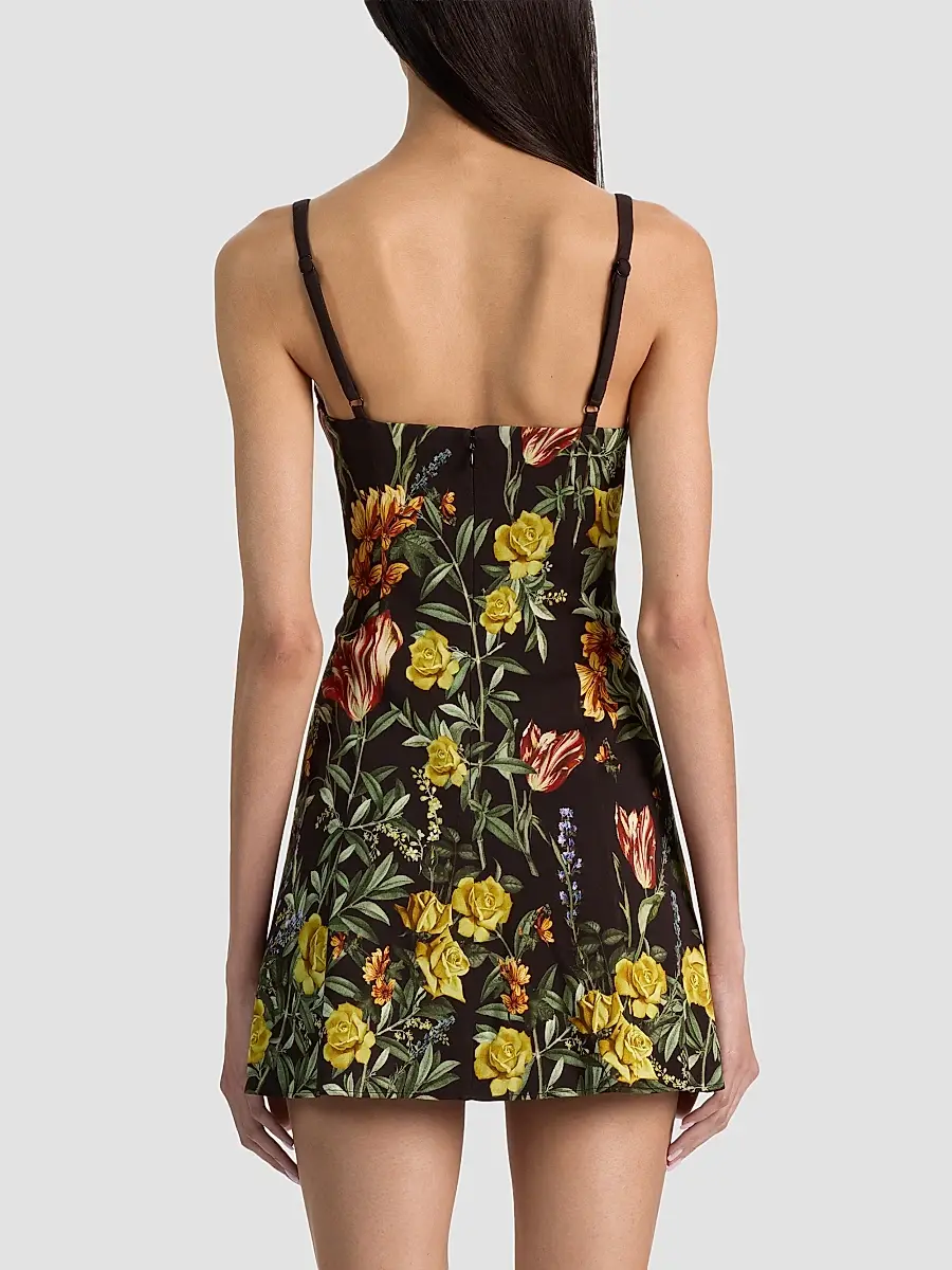 Alice + Olivia Women's Julia Floral Mini Dress | Thumbnail 3 Alice + Olivia Women's Julia Floral Mini Dress | Thumbnail 3