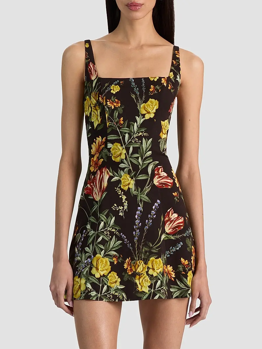 Alice + Olivia Women's Julia Floral Mini Dress | Thumbnail 4 Alice + Olivia Women's Julia Floral Mini Dress | Thumbnail 4