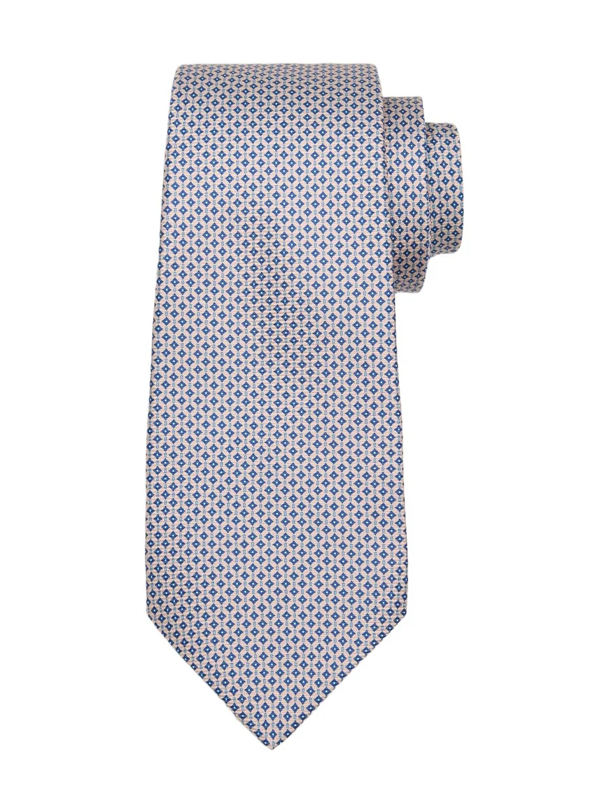Kiton Men's Micro-Geometric Print Silk Tie
