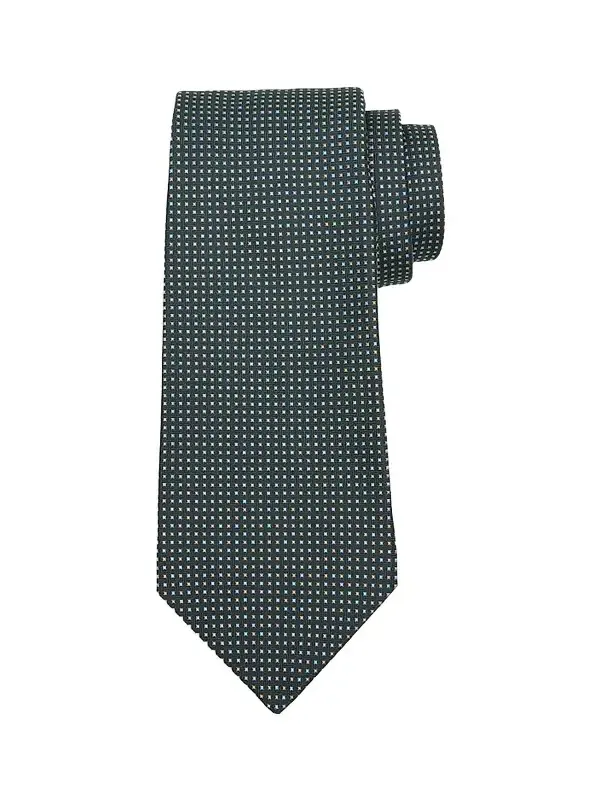 Kiton Men's Geometric Woven Silk Tie