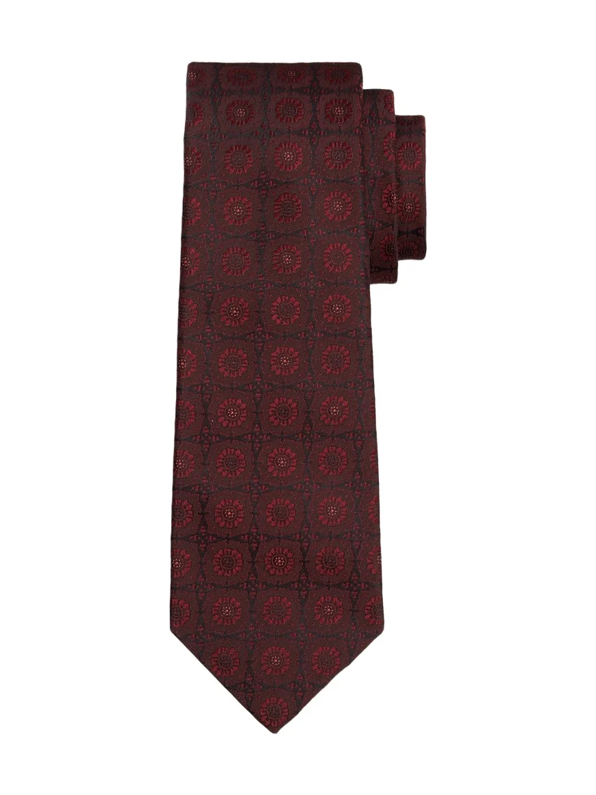 Men's Geometric Medallion Silk Tie Men's Geometric Medallion Silk Tie