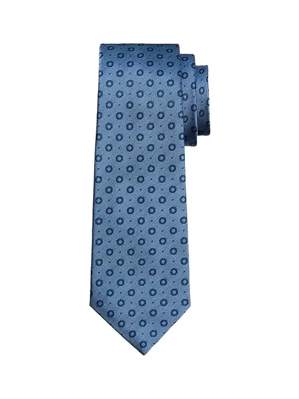 Men's Dotted Woven Silk Tie