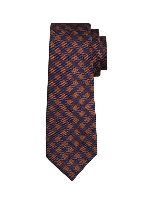 Kiton Men's Houndstooth Plaid Silk Tie