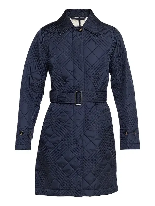 Burberry Women's Darliston Quilted Check Trench Coat