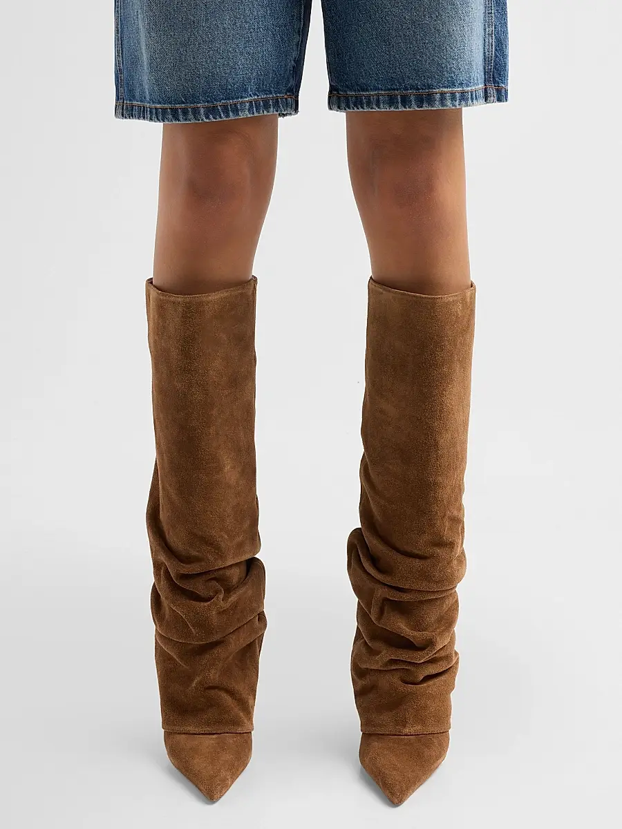 Schutz Women's Mikki Up Cloak 75MM Suede Slouch Boots | Thumbnail 2 Schutz Women's Mikki Up Cloak 75MM Suede Slouch Boots | Thumbnail 2