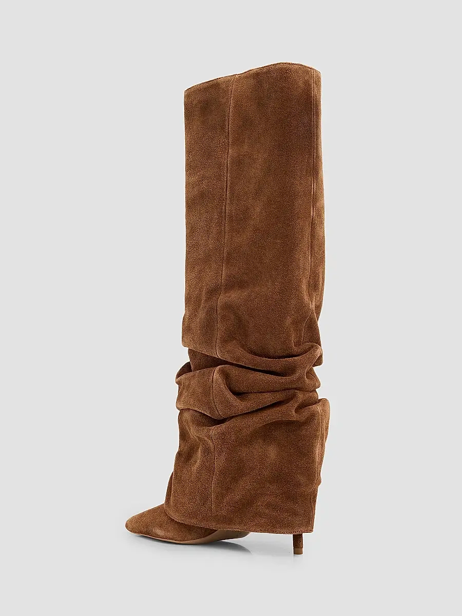 Schutz Women's Mikki Up Cloak 75MM Suede Slouch Boots | Thumbnail 4 Schutz Women's Mikki Up Cloak 75MM Suede Slouch Boots | Thumbnail 4