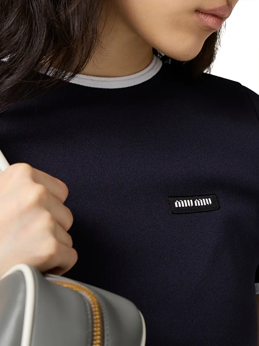 Miu Miu Women's Technical Yarn Crew-Neck Sweater | Thumbnail 6