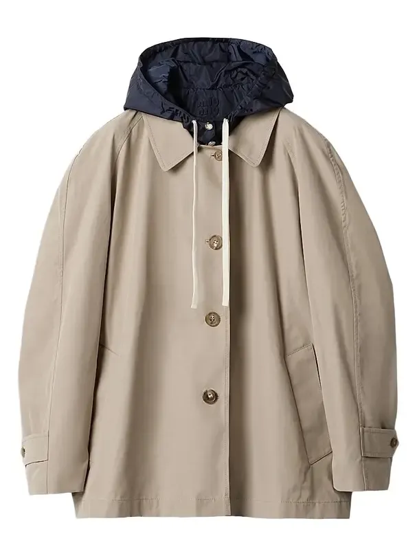 Miu Miu Women's Panama Cotton and Technical Pongé Blouson Jacket