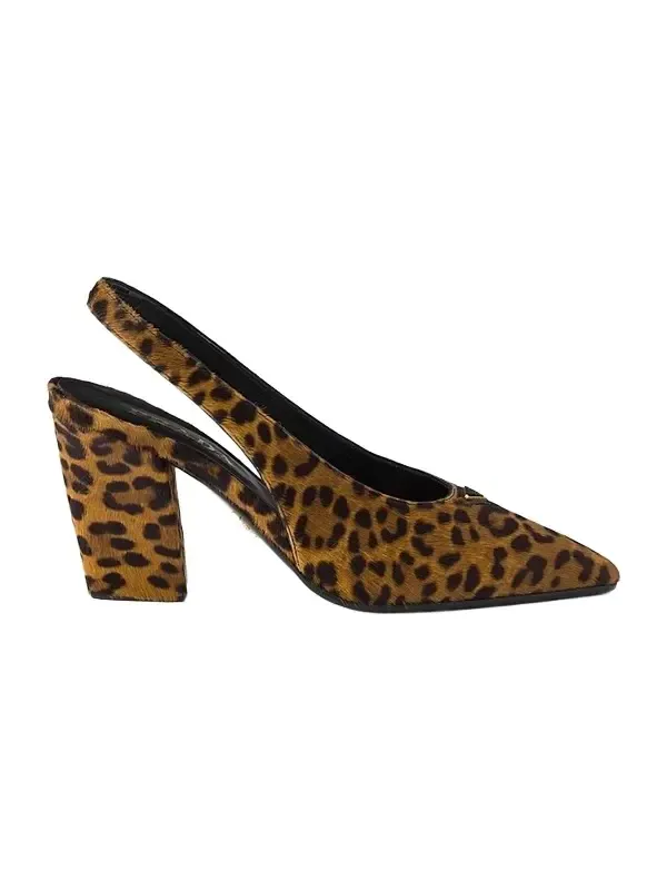 Women's Printed Leather Slingback Pumps Women's Printed Leather Slingback Pumps
