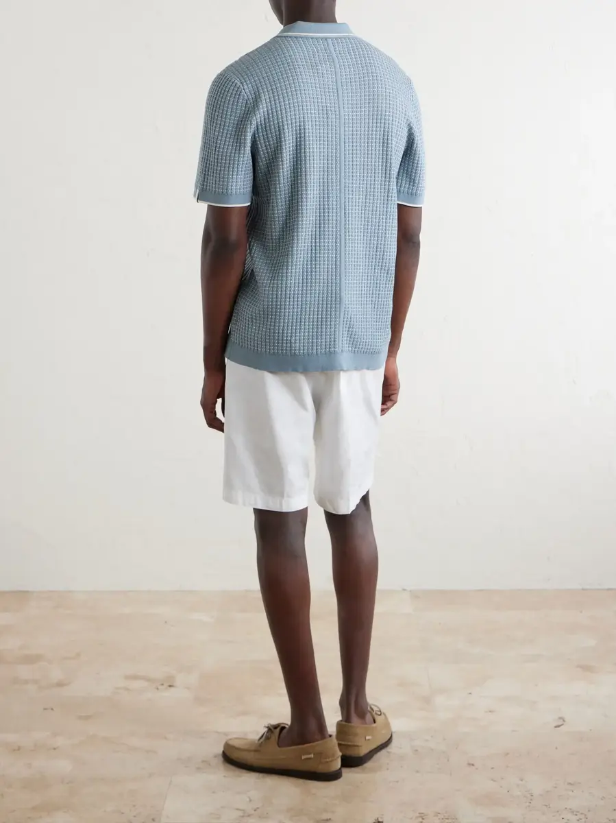 rag & bone Harvey Ribbed Cotton-Blend Polo Shirt | Thumbnail 4 rag & bone Harvey Ribbed Cotton-Blend Polo Shirt | Thumbnail 4
