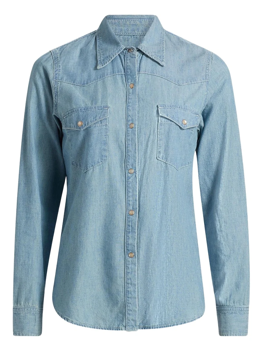 Nili Lotan Women's Travis Cotton Chambray Shirt