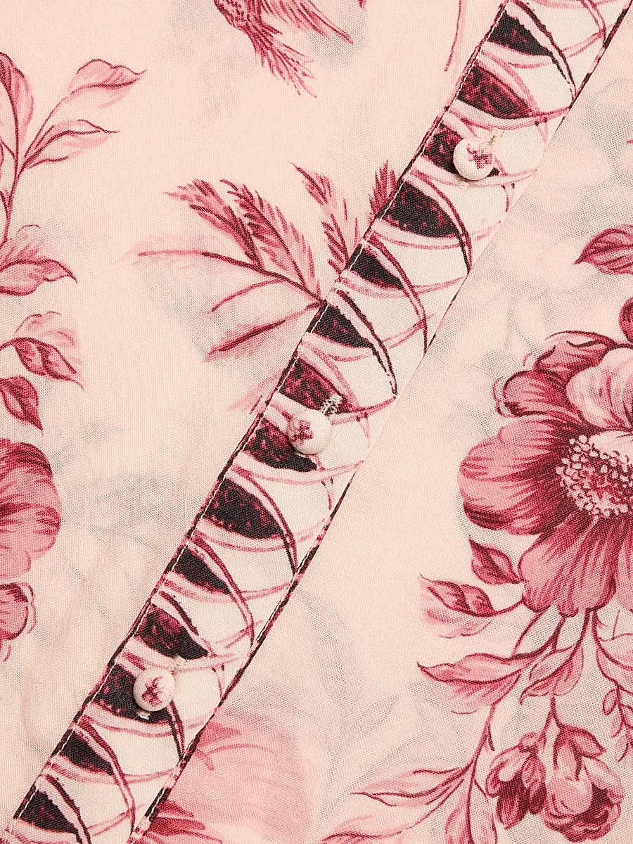 Johnny Was Women's Printed Ruffle-Cuff Blouse | Thumbnail 7 Johnny Was Women's Printed Ruffle-Cuff Blouse | Thumbnail 7