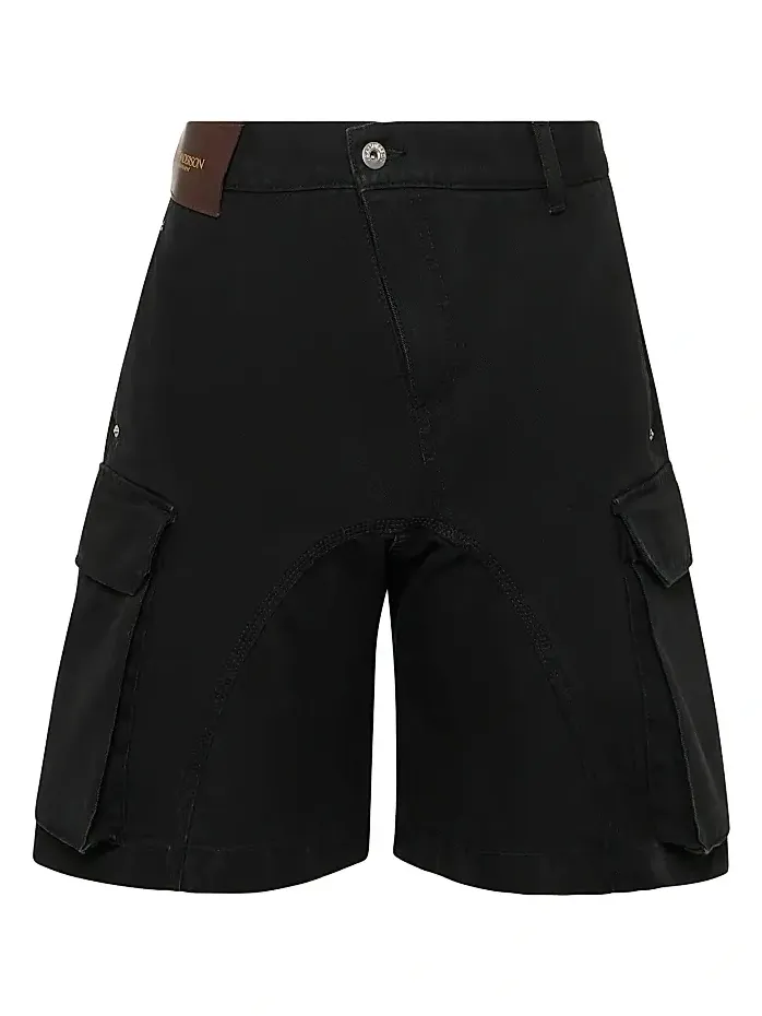 JW Anderson Men's Twisted Denim Cargo Shorts | Thumbnail 1 JW Anderson Men's Twisted Denim Cargo Shorts | Thumbnail 1