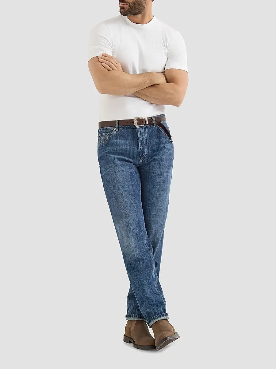 Brunello Cucinelli Men's Lightweight Denim Traditional Fit Five-Pocket Jeans | Thumbnail 5