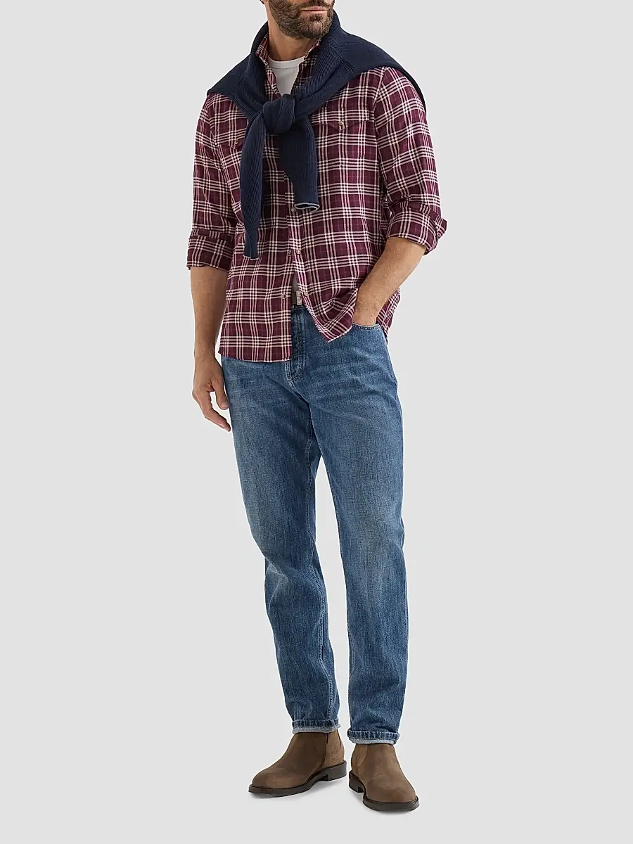 Brunello Cucinelli Men's Lightweight Denim Traditional Fit Five-Pocket Jeans | Thumbnail 6