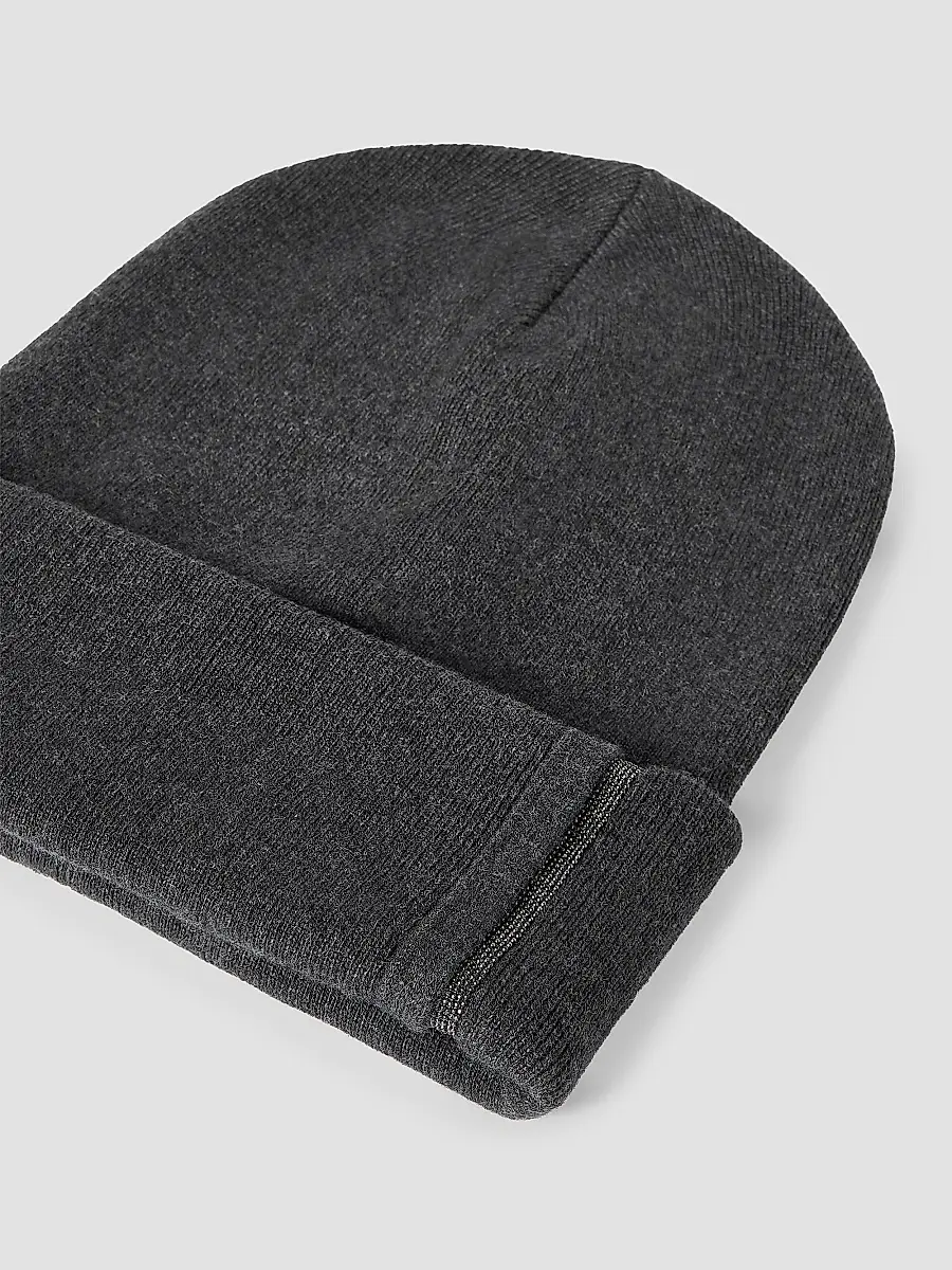 Brunello Cucinelli Women's Cashmere Rib Knit Beanie with Monili - Lignite Grey | Thumbnail 2 Brunello Cucinelli Women's Cashmere Rib Knit Beanie with Monili - Lignite Grey | Thumbnail 2