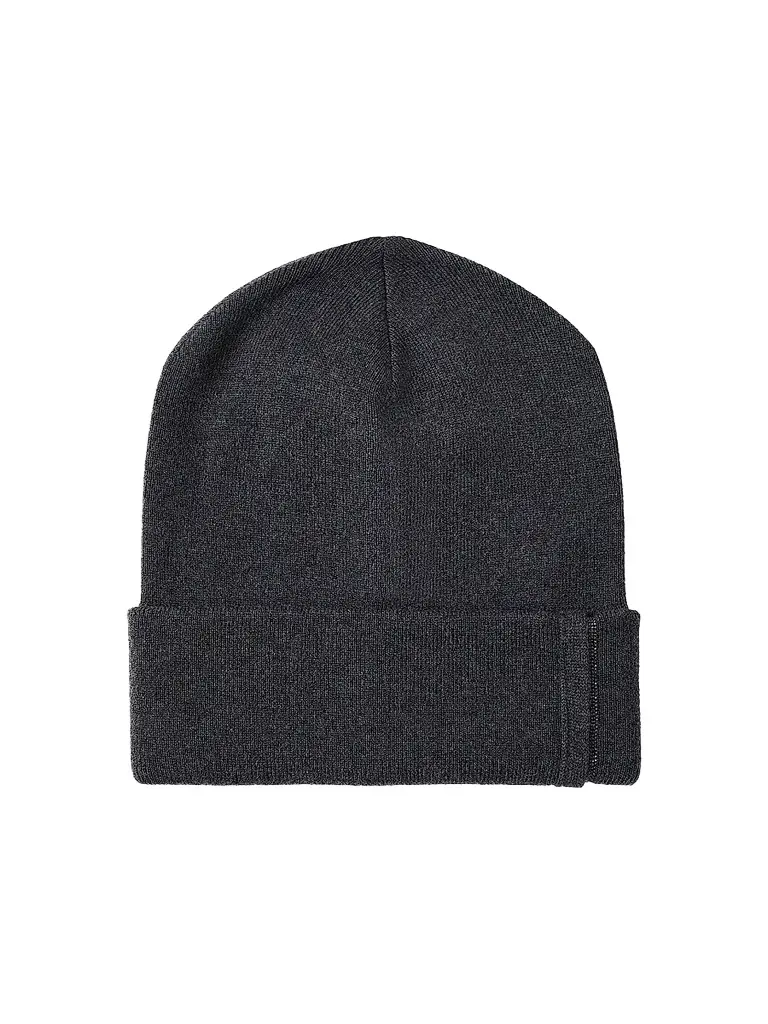 Brunello Cucinelli Women's Cashmere Rib Knit Beanie with Monili - Lignite Grey