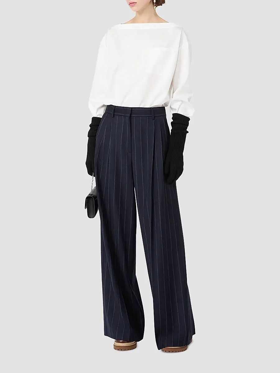 Weekend Max Mara Women's Stretch Wool Flannel Trousers | Thumbnail 2 Weekend Max Mara Women's Stretch Wool Flannel Trousers | Thumbnail 2