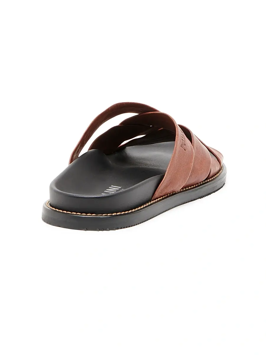 Pollini Men's Leather Mules | Thumbnail 3