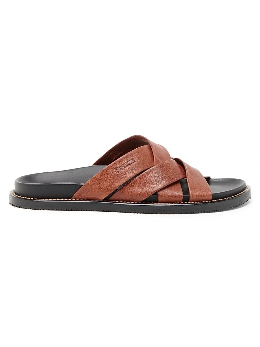 Pollini Men's Leather Mules