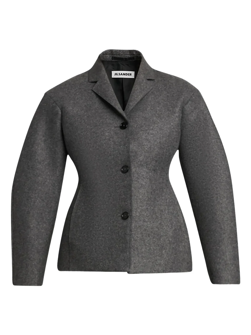 Women's Wool Melange Tapered-Waist Single-Breasted Jacket Women's Wool Melange Tapered-Waist Single-Breasted Jacket