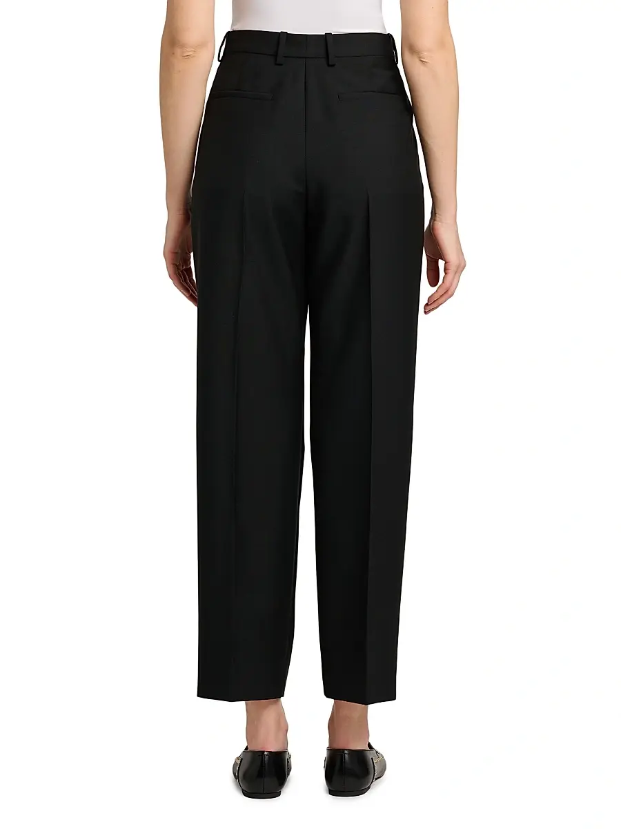 Jil Sander Women's Wool-Mohair Canvas Pleated Trousers | Thumbnail 5 Jil Sander Women's Wool-Mohair Canvas Pleated Trousers | Thumbnail 5