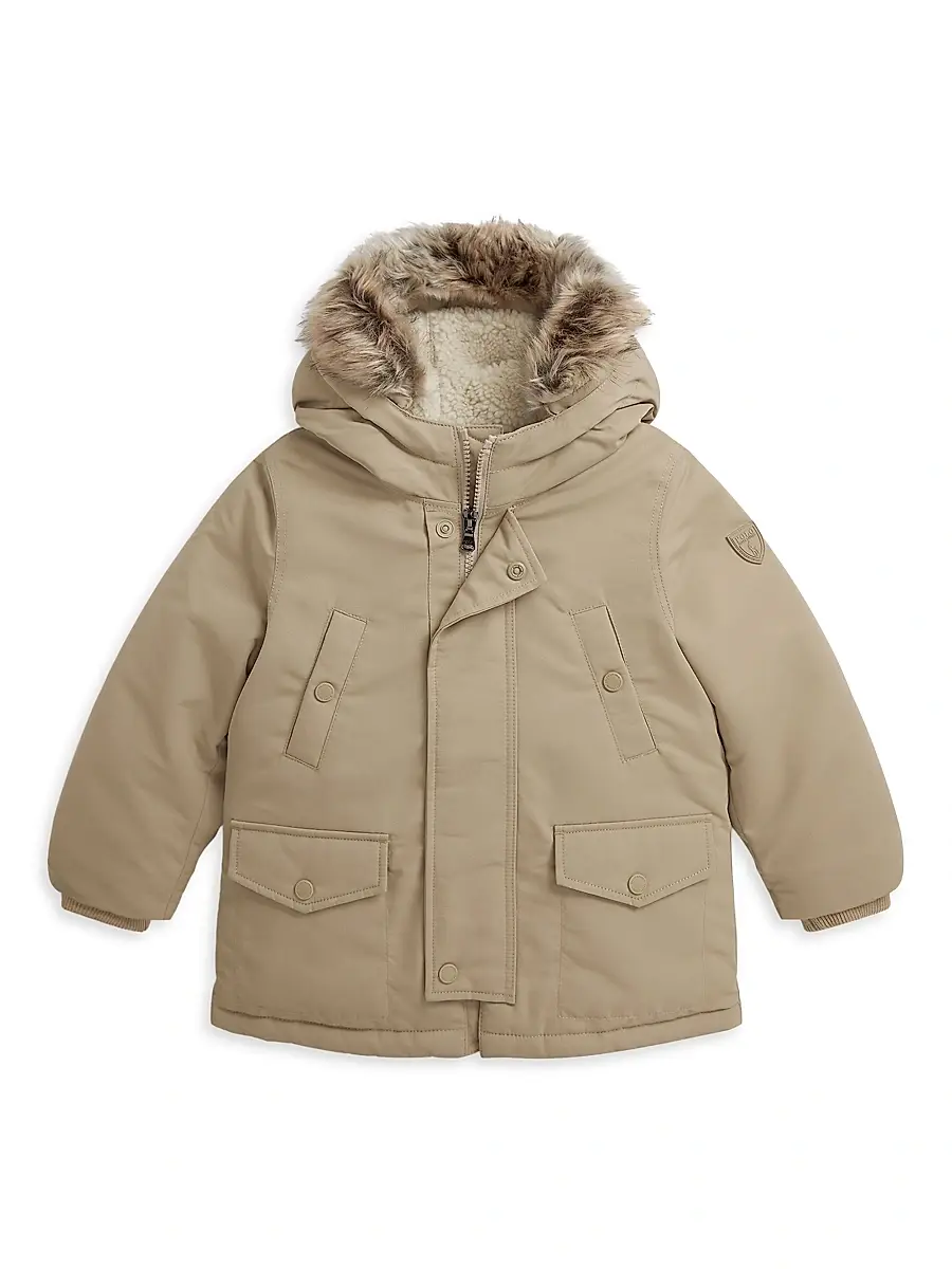Polo Ralph Lauren Little Boy's & Boy's Faux-Fur Trim Parka - Classic Khaki | Image 1 Polo Ralph Lauren Little Boy's & Boy's Faux-Fur Trim Parka - Classic Khaki | Image 1