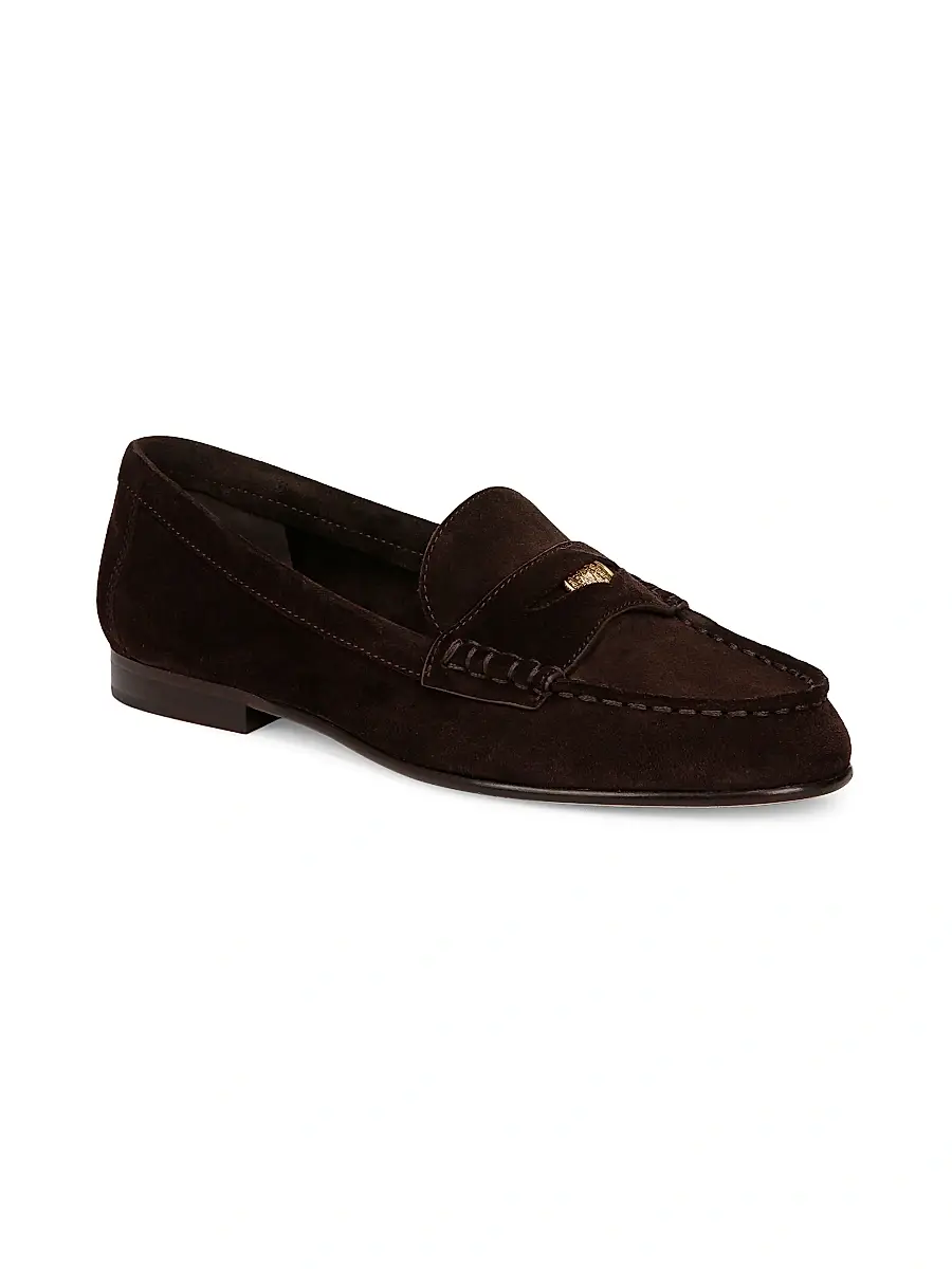 Veronica Beard Women's Hazelwood Suede Penny Loafers | Thumbnail 2