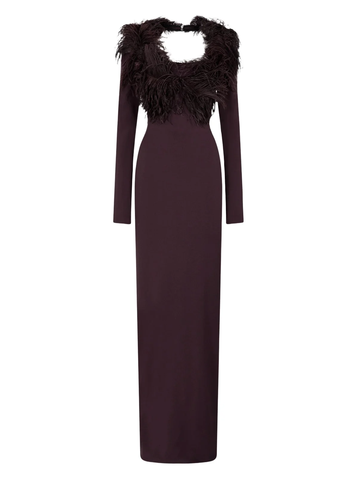 Women's Feather-Trim Maxi Dress Women's Feather-Trim Maxi Dress