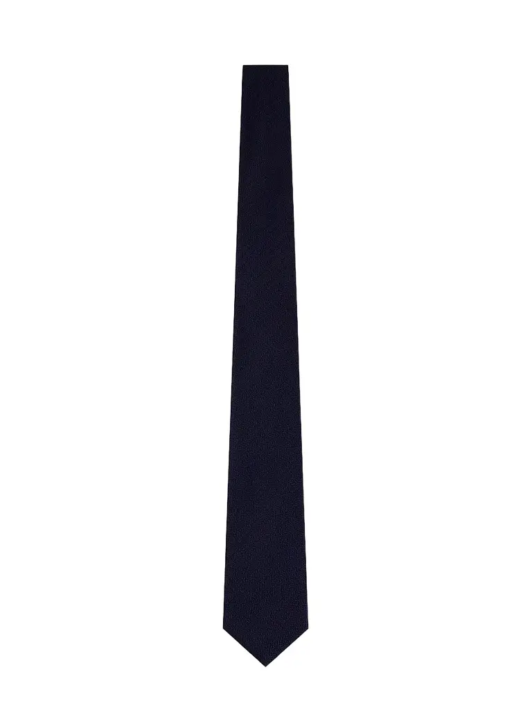 Emporio Armani Men's Chevron Jacquard Silk Tie - Fancy Blue | Image 1 Emporio Armani Men's Chevron Jacquard Silk Tie - Fancy Blue | Image 1
