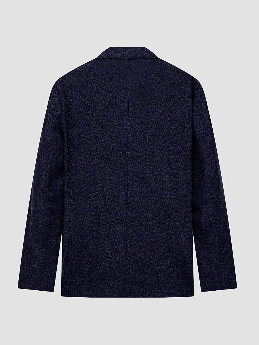 Emporio Armani Men's Textured Chevron Soft Jacket | Thumbnail 2 Emporio Armani Men's Textured Chevron Soft Jacket | Thumbnail 2