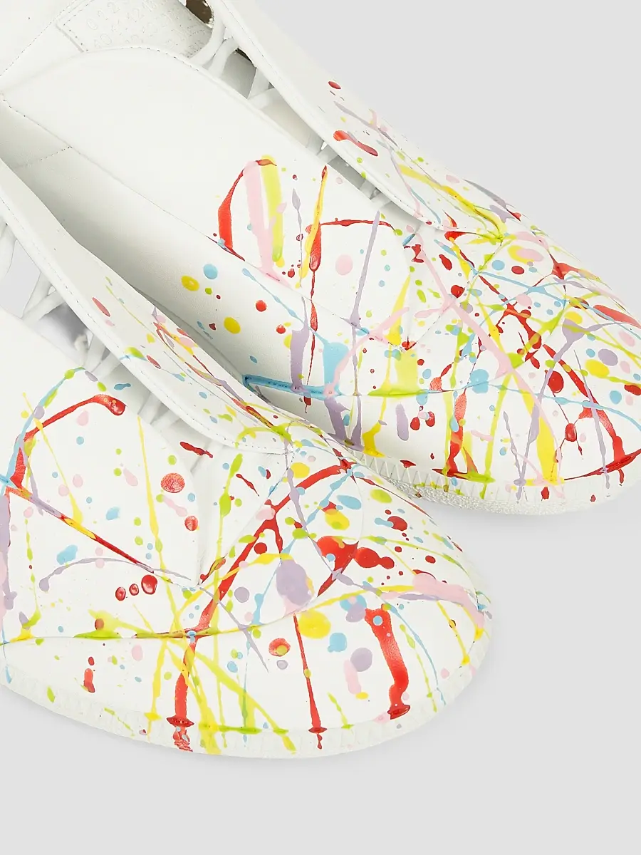 Maison Margiela Men's Future Leather Low-Top Sneakers | Thumbnail 4 Maison Margiela Men's Future Leather Low-Top Sneakers | Thumbnail 4