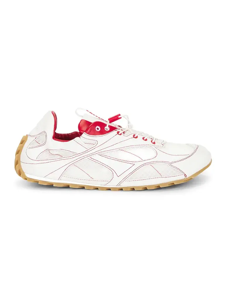 Bottega Veneta Orbit Flash Trek Sneaker Nylon Trek Soft Suede