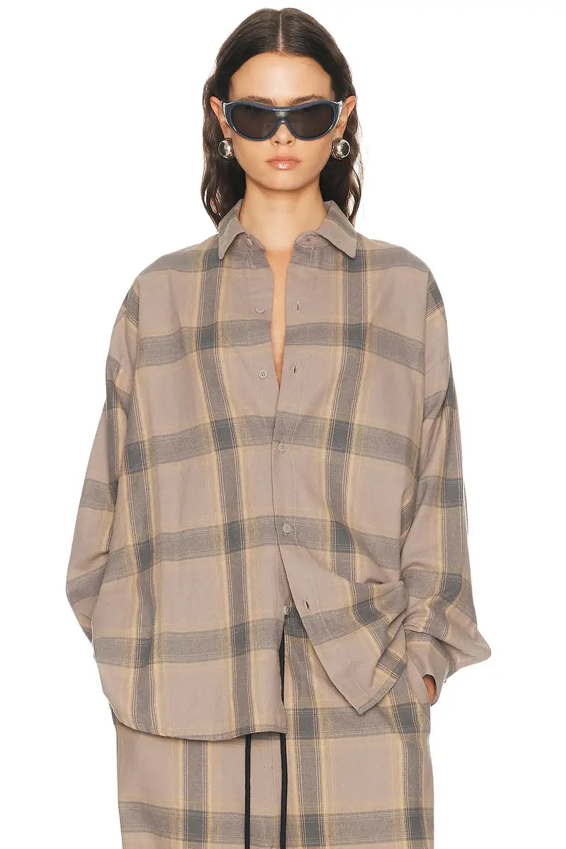 Fear of God ESSENTIALS Button Up Shirt | Image 1 Fear of God ESSENTIALS Button Up Shirt | Image 1