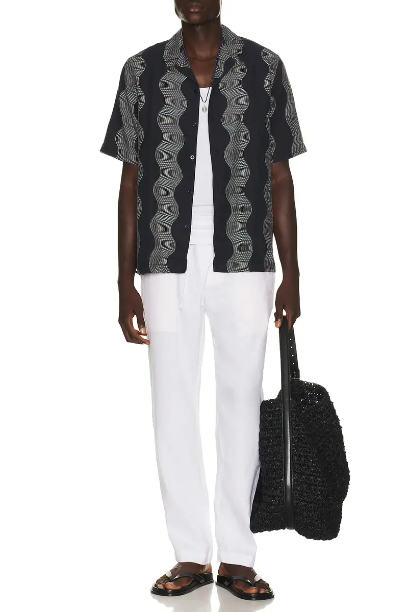 Frescobol Carioca Oscar Linen Chinos | Thumbnail 4