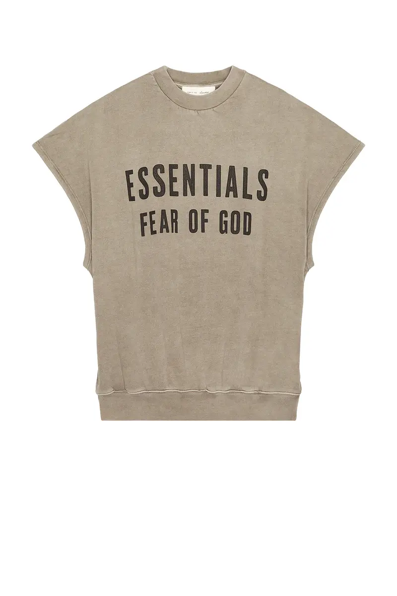 Fear of God Essentials Relaxed Fleece Cutoff Sweatshirt | Thumbnail 4