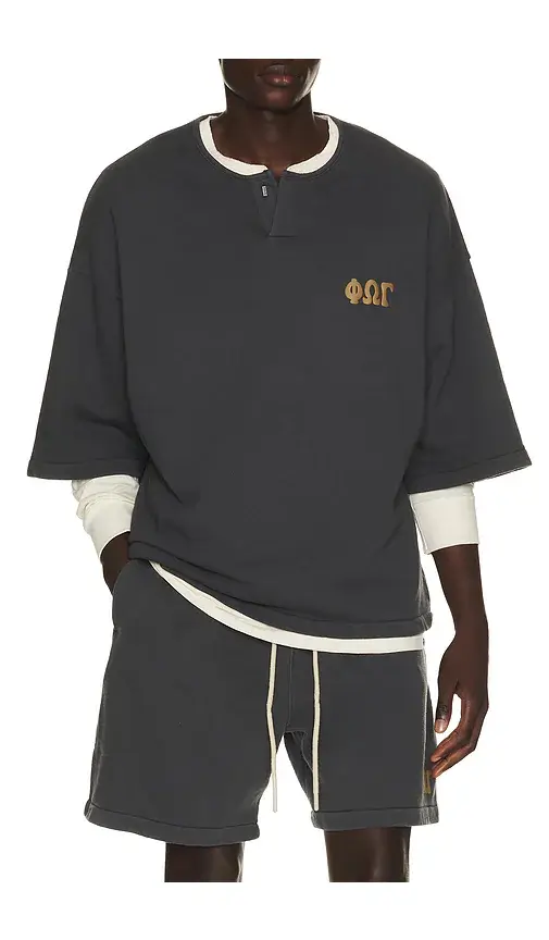 Fear of God Essentials 3/4 Henley Sweatshirt | Thumbnail 5 Fear of God Essentials 3/4 Henley Sweatshirt | Thumbnail 5